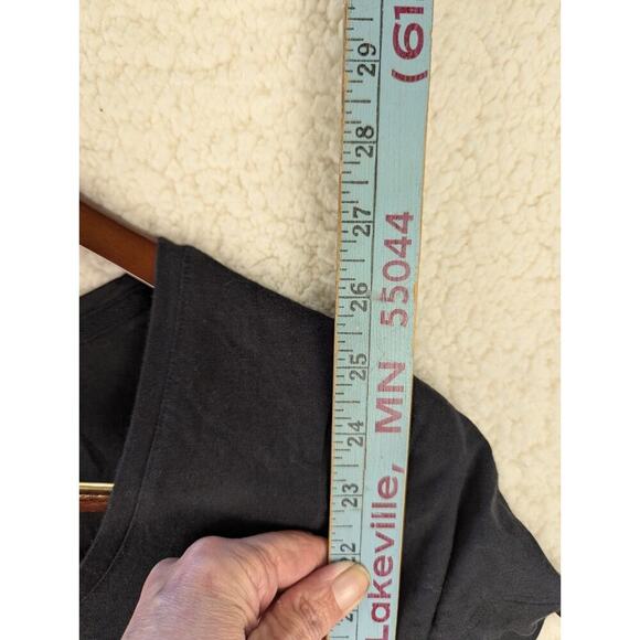 Lands' End Shaped Short Sleeve Jersey Knit Shirt Black Large - Picture 3 of 5